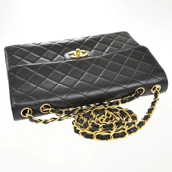 CHANEL CC Matelasse 30 Chain Shoulder Bag Leather Black GHW Vintage 359RF616 - Picture 5 of 16